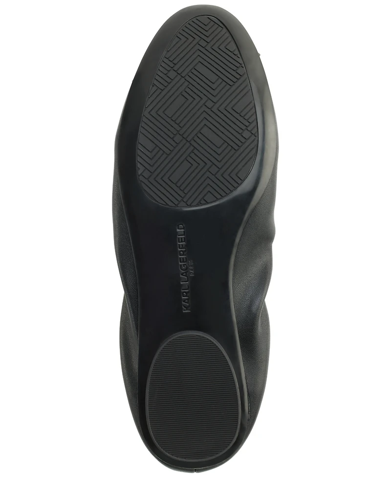 Karl Lagerfeld Paris Women's Velma Almond Toe Ballet Flats