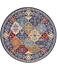 Nourison Home Grafix GRF31 5'3"x5'3" Round Area Rug