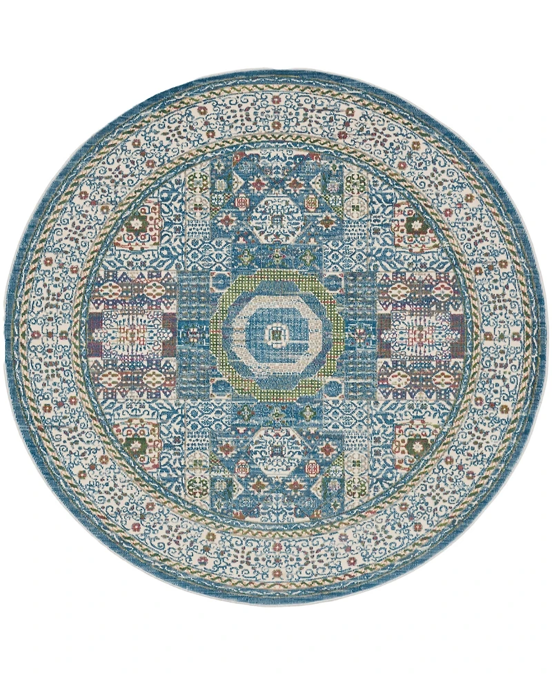 Nourison Home Ankara Global ANR17 6'x6' Round Area Rug