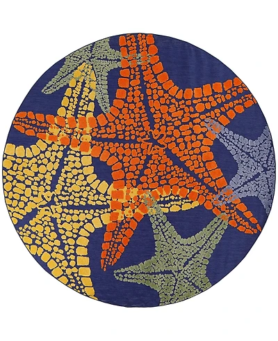 Nourison Home Aloha ALH28 5'3"x5'3" Round Area Rug