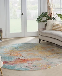 Nourison Home Celestial CES02 7'10"x7'10" Round Area Rug
