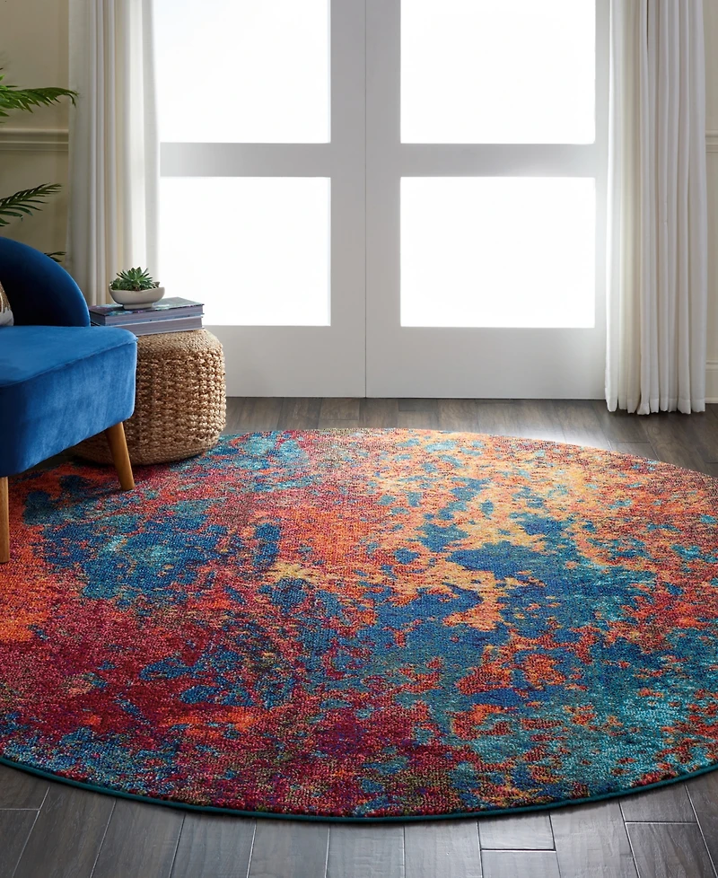 Nourison Home Celestial CES08 7'10"x7'10" Round Area Rug
