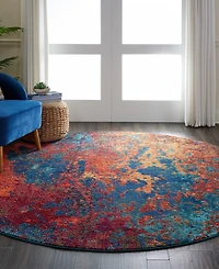 Nourison Home Celestial CES08 7'10"x7'10" Round Area Rug
