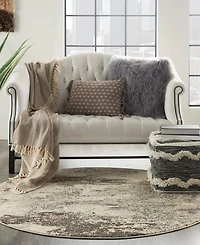 Nourison Home Celestial CES02 7'10"x7'10" Round Area Rug