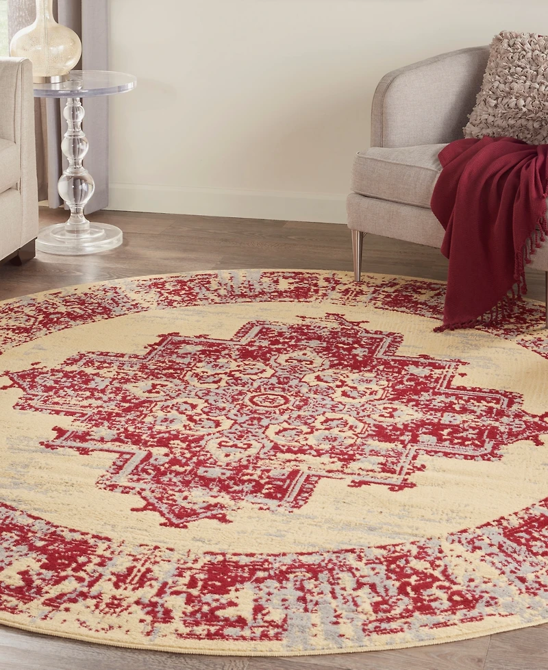 Nourison Home Grafix GRF14 8'x8' Round Area Rug