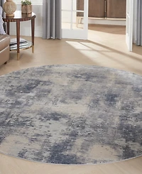 Nourison Home Rustic Textures RUS02 5'3"x5'3" Round Area Rug