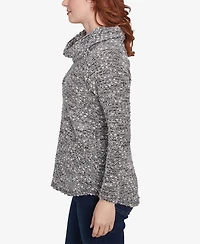 Ruby Rd. Petite Cowl Neck Cozy Boucle Knit Top