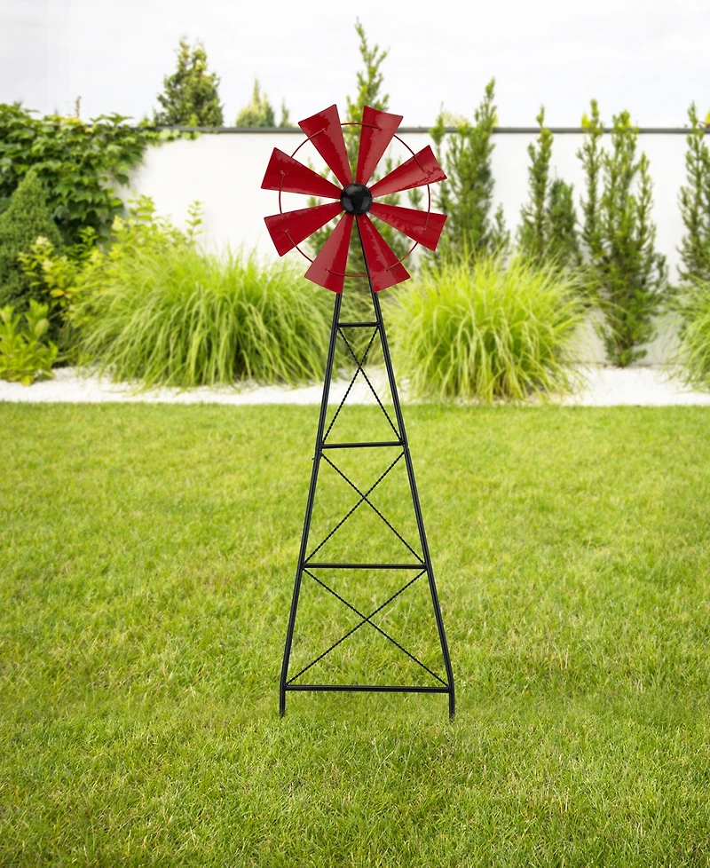 Glitzhome 44"H Wind Spinner Yard Stake