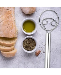 Zulay Kitchen Stainless Steel Danish Whisk for Cooking with Dough Hook
