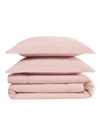 Brooklyn Loom Solid Cotton Percale 3-Pc. Comforter Set, Full/Queen