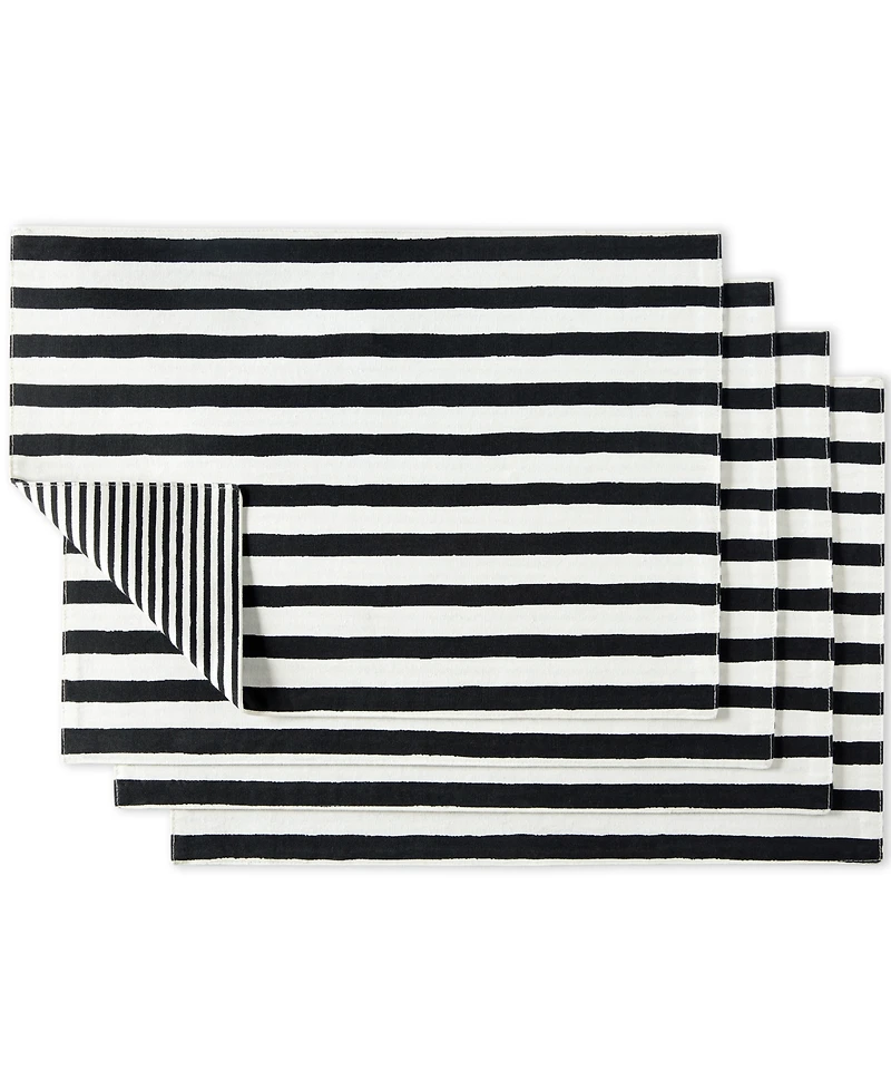 Kate Spade New York Hand Painted Shirting Stripe Placemat 13" x 19", Set of 4