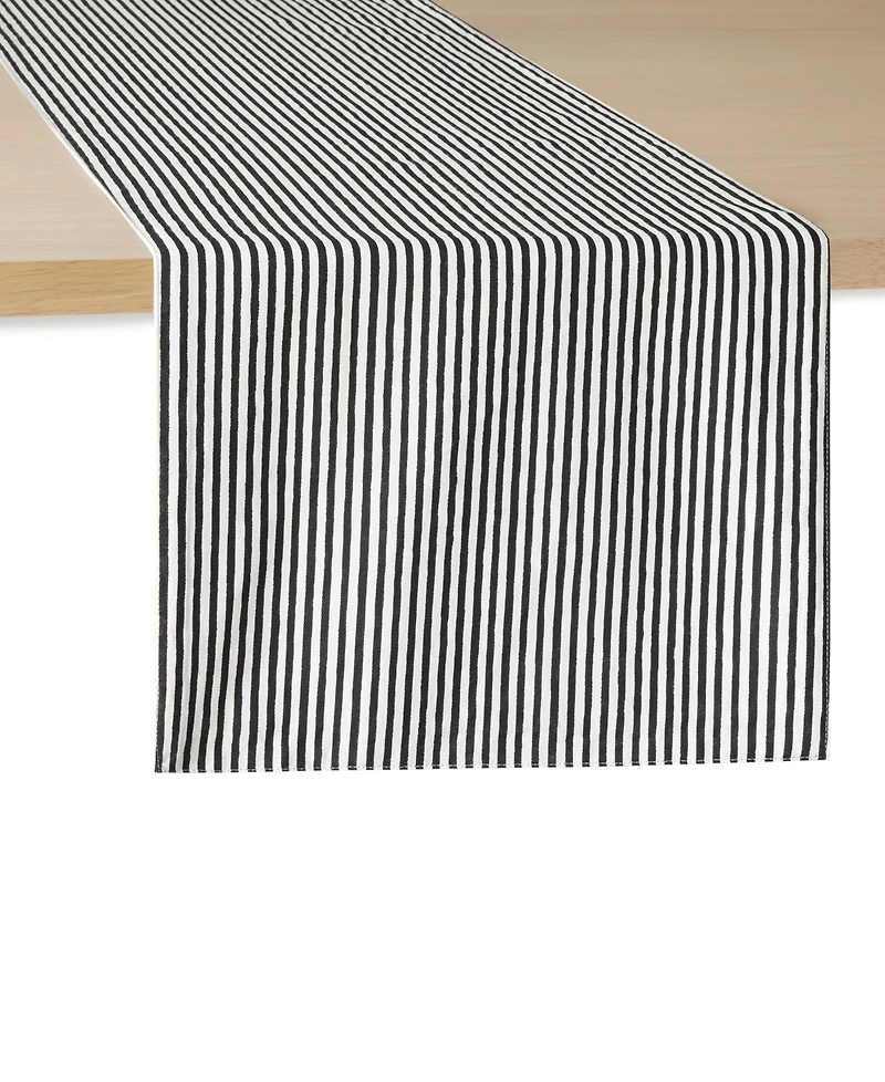 Kate Spade New York Hand Painted Shirting Stripe Table Runner, 15"x 72"