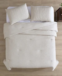 Kenneth Cole New York Serenity Wavy Lines Embossed 3-Pc. Comforter Set