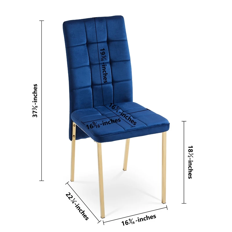Streamdale Modern Velvet Nordic Dining Chair Set (4)
