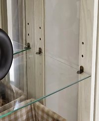 Simplie Fun Lighted Glass Display Cabinet with Adjustable Shelves