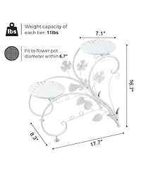 Unho Classic Art Metal Plant Stand Flower Pots Holder Rack Plant Garden Balcony Patio
