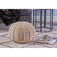 Streamdale Furniture Cozy Knitted Pouf: Style, Comfort, And Support