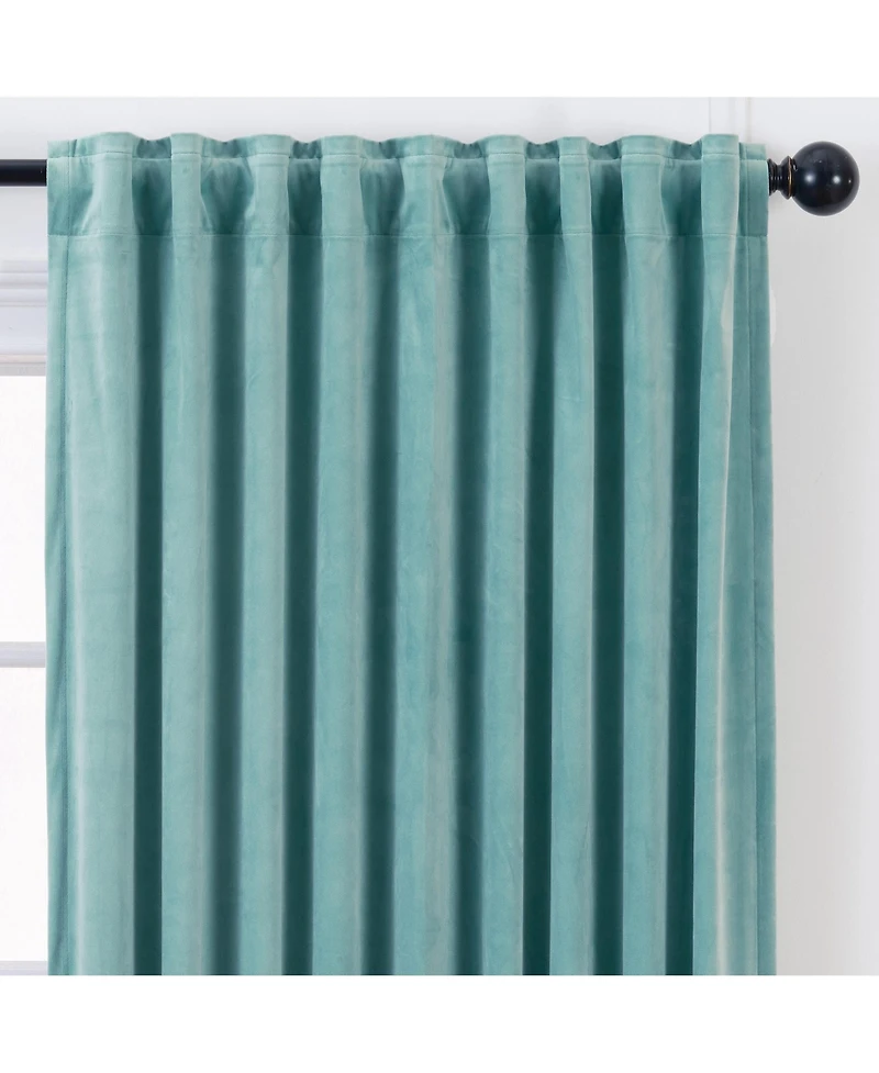 Chanasya Premium 2-Panel Blackout Velvet Curtains - Classy & Solid Drapes for Living Room or Bedroom - 52" x 84" - Charcoal