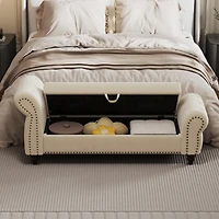 Streamdale 64.5" Tufted Velvet Chaise with Storage