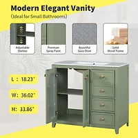Streamdale 36" Vanity with Soft Close Doors and Drawers