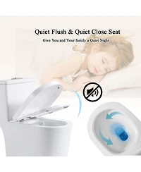 Streamdale Compact One Piece Dual Flush Toilet, Short Depth