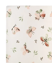Crane Baby Infants Parker Fitted Butterfly Crib Sheet