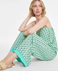 On 34th Womens Printed Tank Pull On Pants Created For Macys