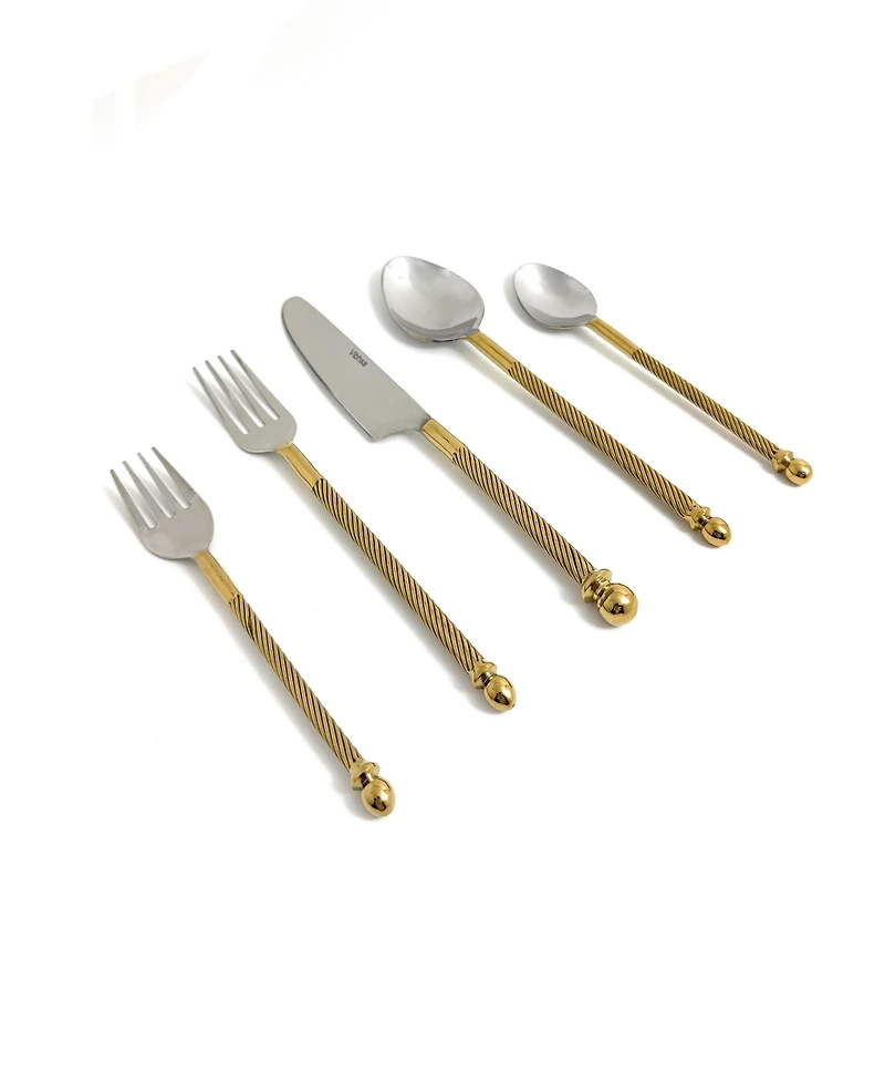 Vibhsa Swirl 20-Pc. Flatware Set, Serving for 4