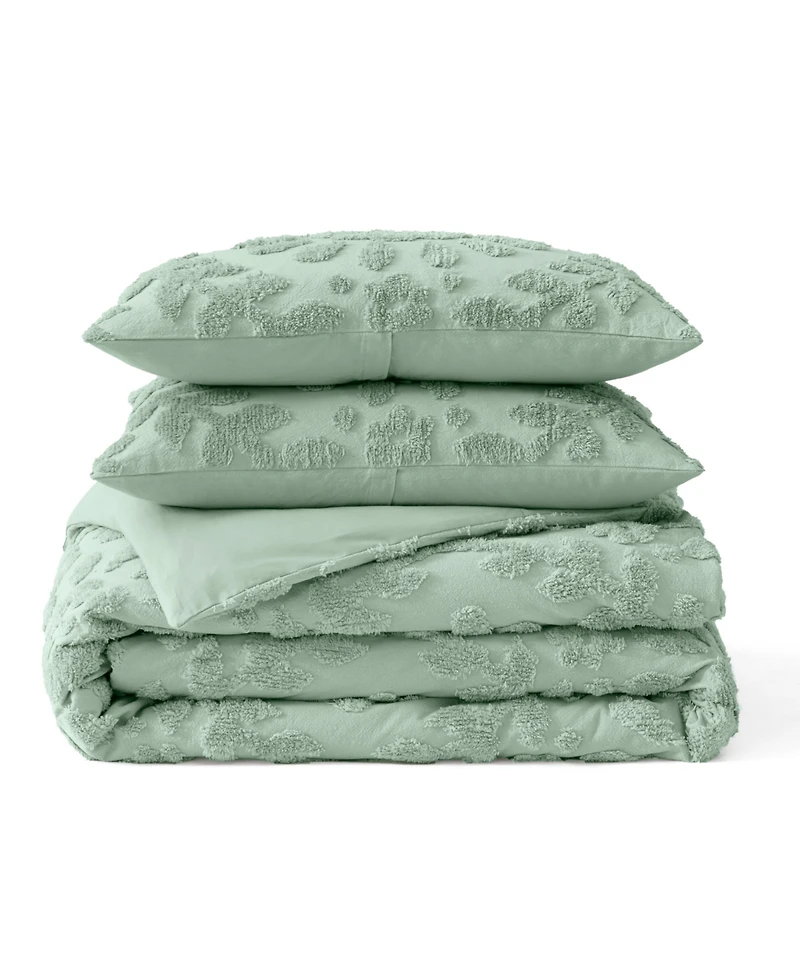 Peri Home Chenille Laurel 3-Pc. Duvet Cover Set, Full/Queen