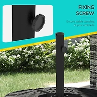 Outdoor Universal Cross Brace Stand for Small Offset Umbrella or Large Market Umbrella, Cross Umbrella Base for Patio Umbrella, Black