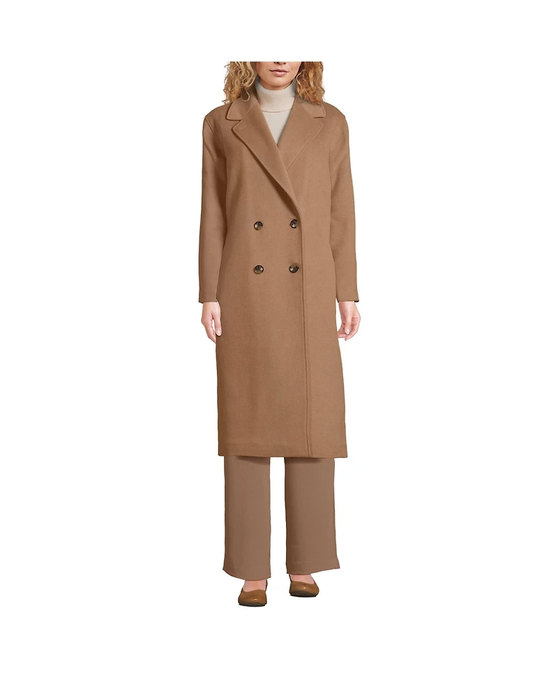 Lands' End Women's Insulated Double Breasted Wool Coat