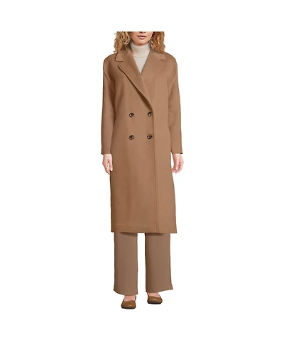 Lands' End Women's Insulated Double Breasted Wool Coat