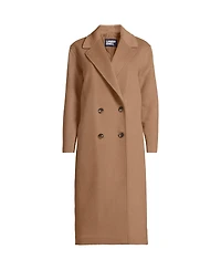 Lands' End Women's Insulated Double Breasted Wool Coat