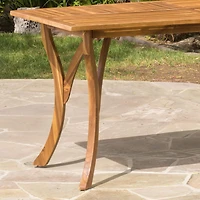 Streamdale Hermosa 7 Piece Wood Dining Set With Cushions