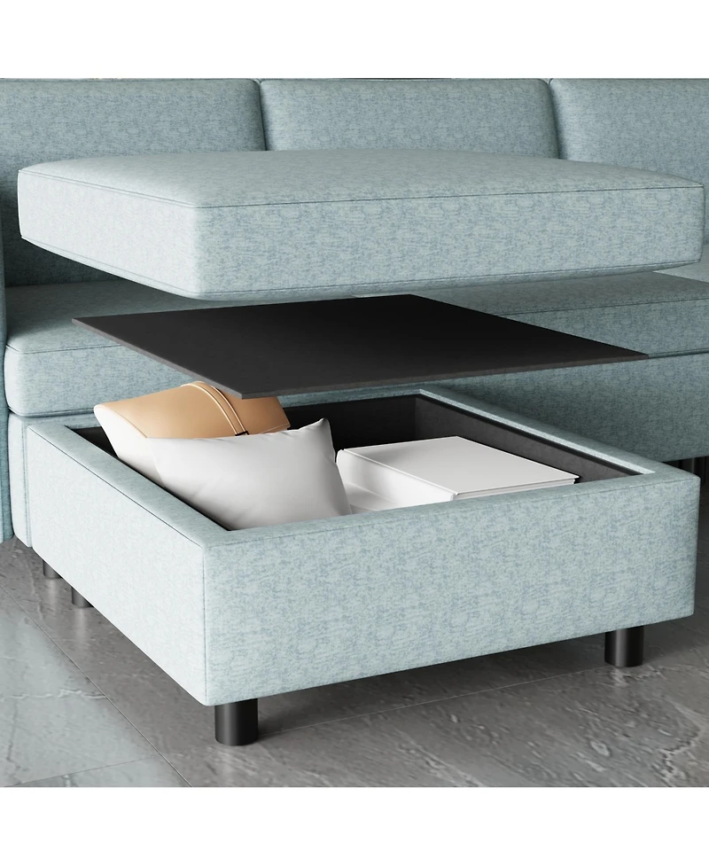 Streamdale Furniture Modular Sectional Sofa, Convertible Sofa Seat With Storage, Sleeper Sectional Sofa Set, Fabric Flexible Modular Combinations for