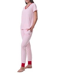 Tommy Hilfiger Women's Printed Short-Sleeve Tee & Jogger Set