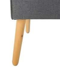 Streamdale Furniture Mid-Century Modern Tufted Arm Chair With Retro Legs