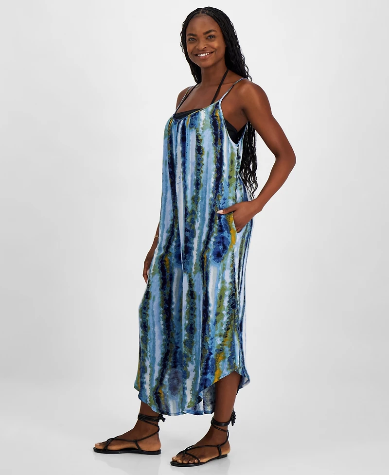 J Valdi Women's Scoop-Neck Swim Cover-Up Jumpsuit