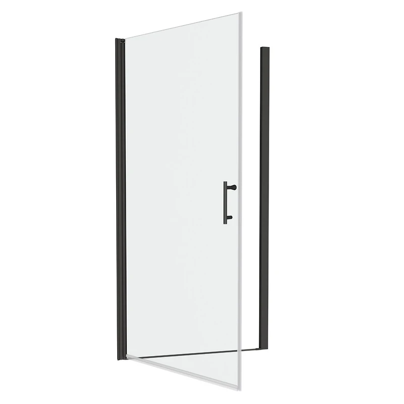 1 3/8" adjustment, universal pivot shower door, open outside, with 1/4" tempered glass