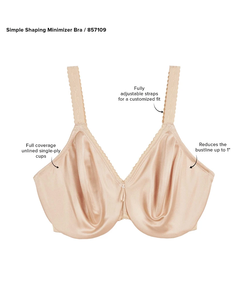 Wacoal Full Figure Simple Shaping Minimizer Bra 857109