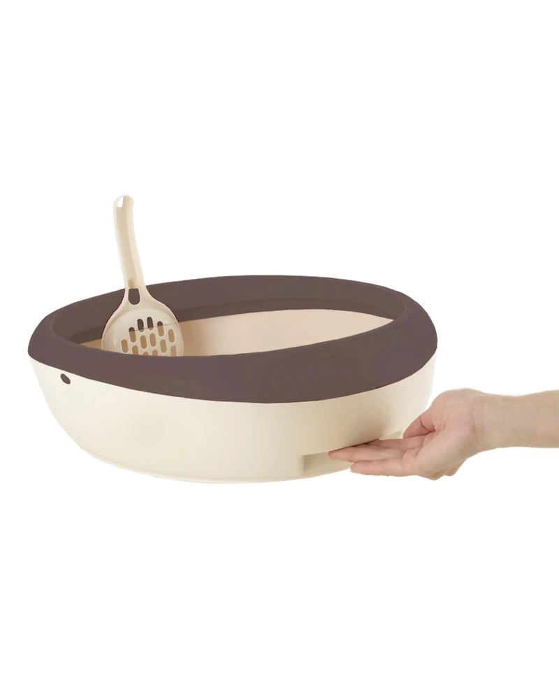 Paw Trax: Top Open Cat Litter Pan - Brown