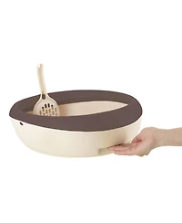 Paw Trax: Top Open Cat Litter Pan - Brown
