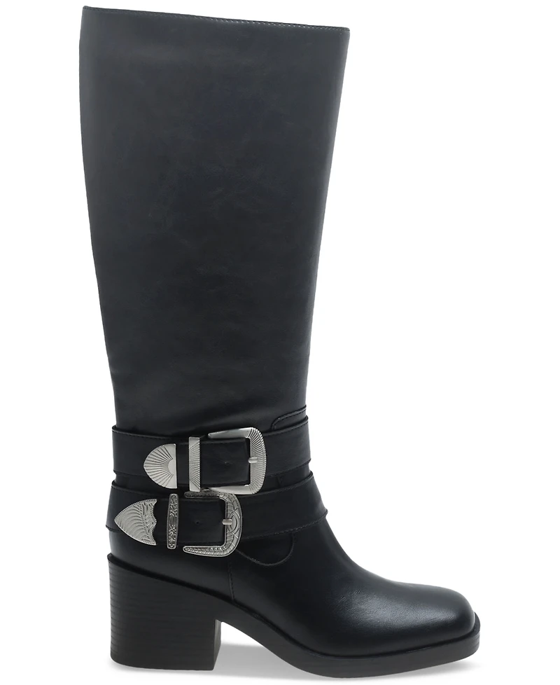 Wild Pair Buckk Buckle Moto Boots, Created for Macy's