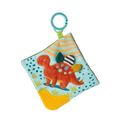 Mary Meyer Pebblesaurus Crinkle Teether Toy with Squeaker, Dinosaur
