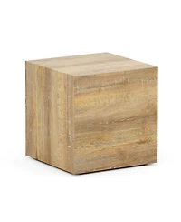 Streamdale Furniture Elevate your living space with this square modern Mdf coffee table that showcases smooth, light wood color texture patterns. It i