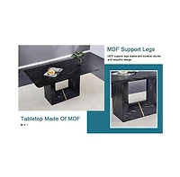 Streamdale Furniture Table and chair set.This modern dining table with Mdf marbled design gives you a luxurious and elegant feel.Paired with multiple