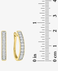 Forever Grown Diamonds Lab-Grown Diamond Hoop Earrings (1/2 ct. t.w.) Sterling Silver or 14k Gold-Plated