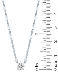 Forever Grown Diamonds Lab-Grown Diamond Necklace (1/4 ct. t.w.) in Sterling Silver or 14k Gold-Plated Sterling Silver, 16" + 2" extender