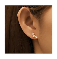 Hollywood Sensation Celestial Gold Cluster Earrings - 18k Gold Plated Sterling Silver with Aaaaa Cubic Zirconia