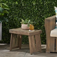 Streamdale Foldable Acacia Wood Side Table Durable, Stylish, Space-Saving